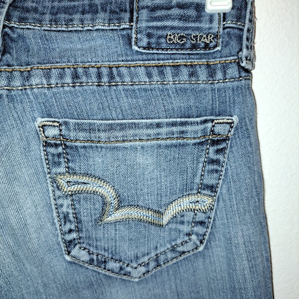 💫Big Star Casey Embroidered Distressed Jeans 27L - Picture 5 of 13